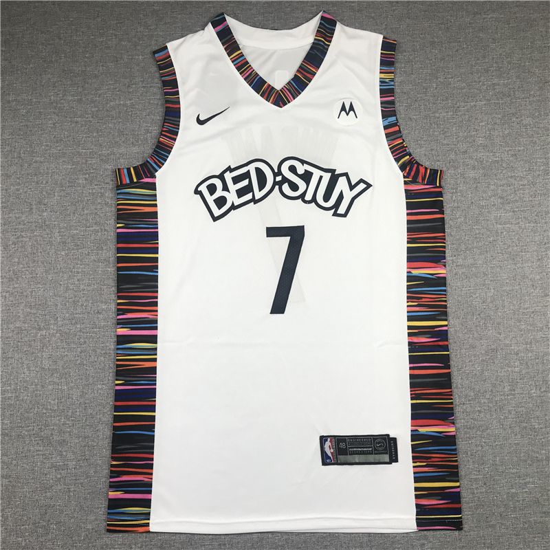 Men Brooklyn Nets 7 Durant White City Edition 2021 Game Nike NBA Jersey